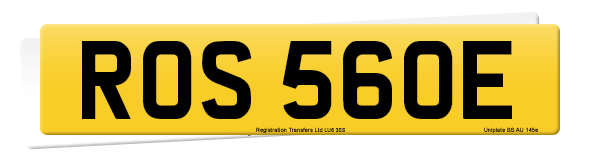 Registration number ROS 560E